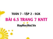 Bài 6.5 trang 7 Toán 7 Tập 2 Kết nối tri thức